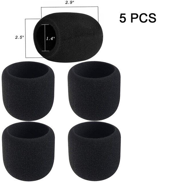 5/10 Pcs Headset Replacement Foam Microphone Cover Soft Protector Telephone Mic Cover Microphone Windscreen Windshied Headset