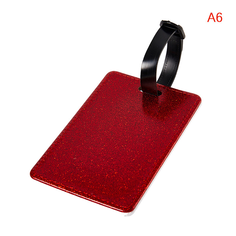 ?New Production? PU Luggage Tag Luggage Travel Tags Suitcase Labels Square Travel Tag ID Holder Baggage Boarding Tag Portable Label