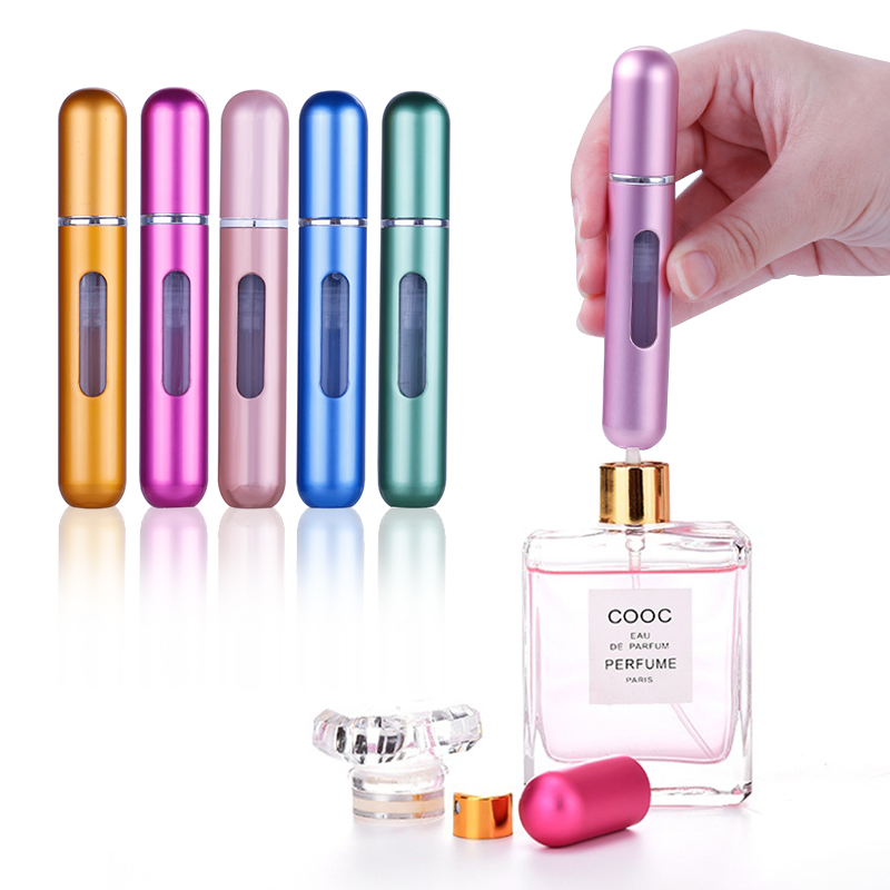 [Bundle Pack] 5 ML Travel Portable Mini Refillable Perfume Atomizer 5ml Bottle Scent Pump Spray Case