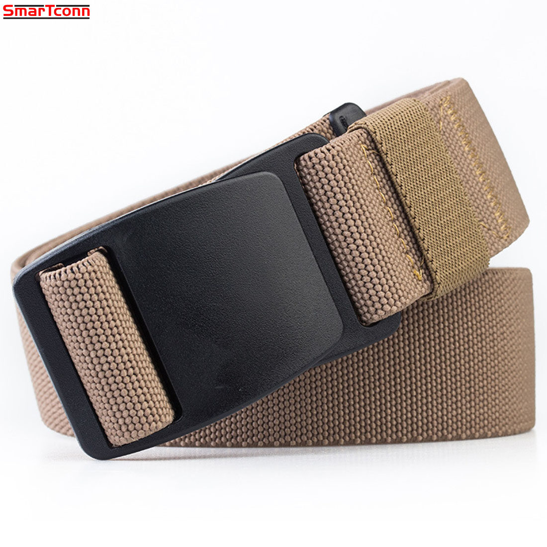 Nylon Canvas Breathable Military Tactical Men Waist Belt With Plastic Buckle