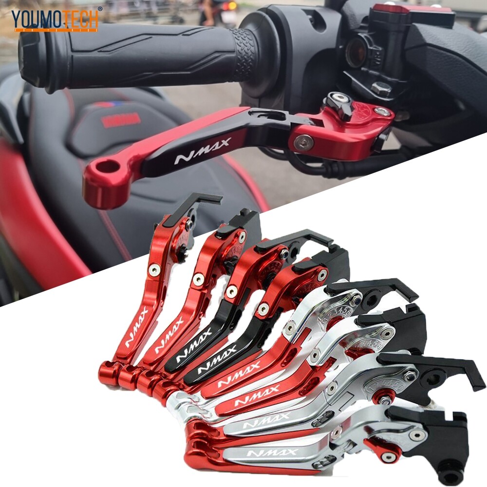 For YAMAHA NMAX 155 2015-2022 NMAX 125 NMAX 150 N-MAX 155 Scooter Accessories Folding Extendable CNC Aluminum Brake Clutch Levers Hand Brake Lever Left and Right Nmax V2 V1