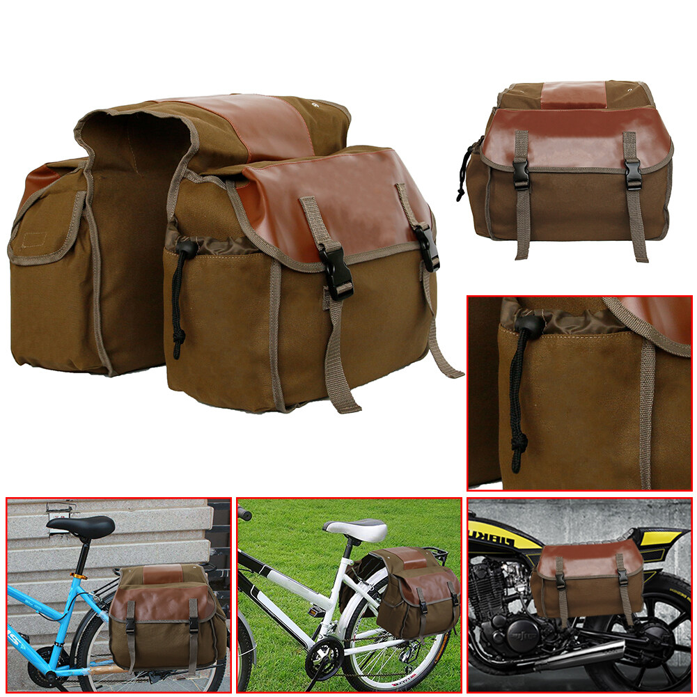 JPK Universal Motorbike Touring Saddle Bag Motorcycle Canvas Panniers Box bike rear pack motorcycle backpack
